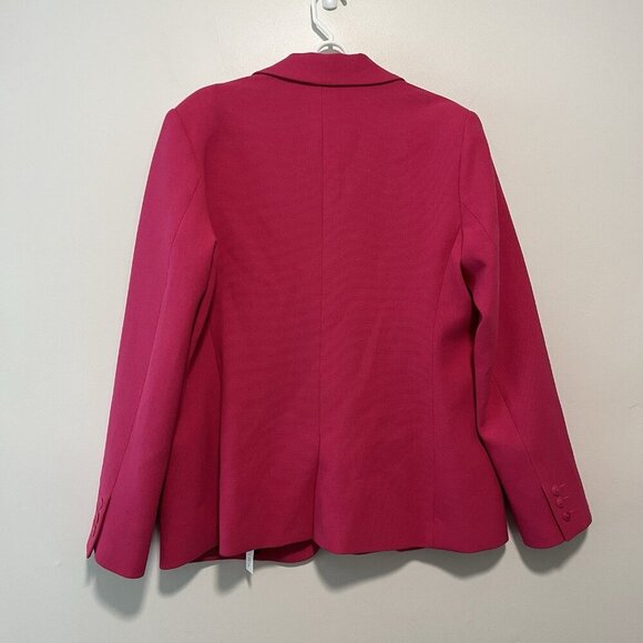 Trina Turk NWT One Button Hot Pink Pistache Jacket Blazer Size 14 - Picture 4 of 6